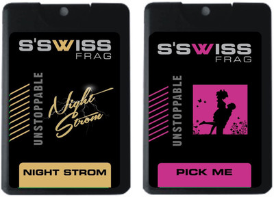 

S'SWISS night strom and pick me Pack - 40 ml Pocket Perfume - For Men & Women(40 ml, Pack of 2)