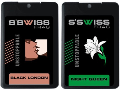 

S'SWISS black london and night queen combo Pack - 40 ml Pocket Perfume - For Men & Women(40 ml, Pack of 2)