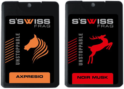 

S'SWISS axpresio and noir musk combo Pack - 40 ml Pocket Perfume - For Men & Women(40 ml, Pack of 2)