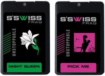 

S'SWISS night queen and pick me Combo Pack - 40 ml Pocket Perfume - For Men & Women(40 ml, Pack of 2)