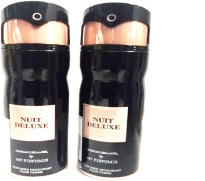 

PARFUMDELUXE NUIT DELUXE Deodorant Spray - For Women(400 ml, Pack of 2)