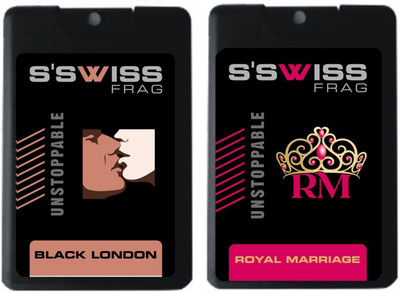 

S'SWISS black london and royal marriage combo Pack - 40 ml Pocket Perfume - For Men & Women(40 ml, Pack of 2)