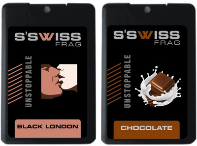 

S'SWISS black london and chocolate combo Pack - 40 ml Pocket Perfume - For Men & Women(40 ml, Pack of 2)