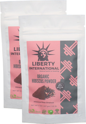 

LIBERTY INTERNATIONAL 100% Organic Hibiscus Petals Powder for Hair Care,Face Pack, Skin Glow & Help Removes Acne (2 x 227 gm) NT03(454 g)
