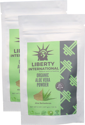 

LIBERTY INTERNATIONAL Organic Herbal Aloe Vera Powder For Smooth Hairs & Soft Skin . Skin & Hair Care (2 X 227 Gm) NT30(454 g)