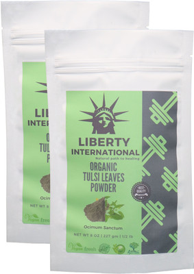 

LIBERTY INTERNATIONAL Tulsi/Basil Pure Leaves Powder For Healing & For Oily, Acne -Pimple Prone And Distressed Skin (2 X 227 Gm) NT26(454 g)
