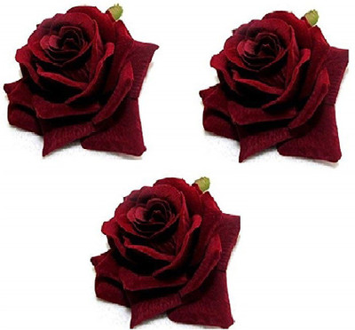 

Chooz Designer Studio Rose Pin Hair Clip for Women (Pack Of 3 Roses) Hair Clip(Red)