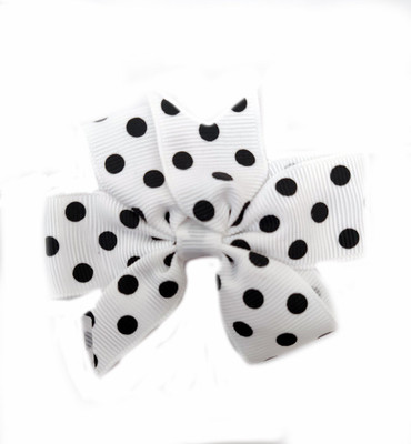 

craft maniacs Black and white sailor bow Hair Pin, Back Pin(White)