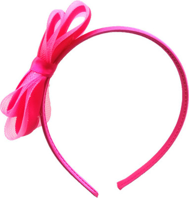 

MRUVA Hair Accessories Bow Hairband For Girls - Pink Hair Band(Pink)