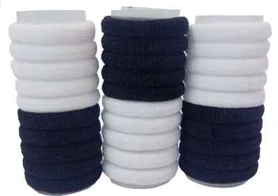 

PONYTAIL HAIR HOLDER RUBBER BAND Rubber Band(Black, White)