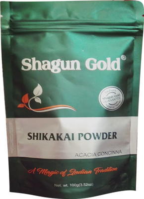 

shagun gold Zipper Shikakai powder for hair cleanser & hair smoothing 100gm(100 g)