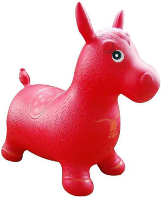 

SBJCollections Inflatable Jumping & Bouncer Riding Horse Animal Toy for kids(Red)
