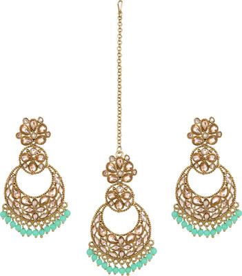 LUXOR Alloy Gold-plated White, Turquoise Jewellery Set(Pack of 1)