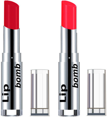 

Color Fever Creamy Matte Lipstick(Set Of 2 pcs)23-28(Red, Neon Orange)