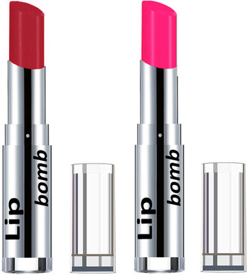 

Color Fever Creamy Matte Lipstick(Set Of 2 pcs)17-27(Brick Orange, Neon Pink)