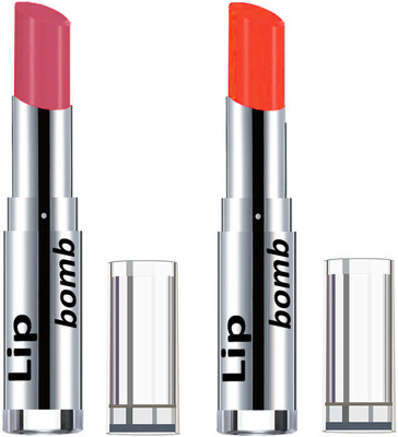 

Color Fever Creamy Matte Lipstick(Set Of 2 pcs)09-29(Peach, Neon Orange)