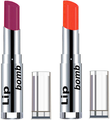

Color Fever Creamy Matte Lipstick(Set Of 2 pcs)12-29(Purple, Neon Orange)