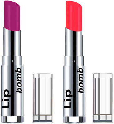 

Color Fever Creamy Matte Lipstick(Set Of 2 pcs)16-30(Purple, Neon Orange)