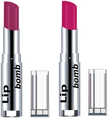 Color Fever Creamy Matte Lipstick(Set Of 2 pcs)12-14(Purple, Pink, 6.4 g)