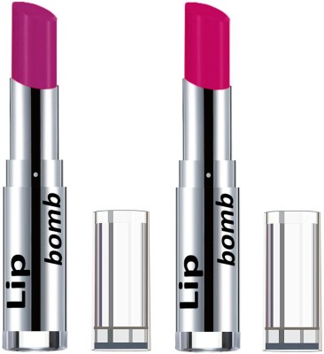 Color Fever Creamy Matte Lipstick(Set Of 2 pcs)16-25(Magenta, Purple, 6.4 g)