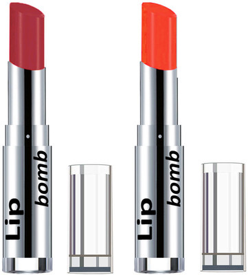

Color Fever Creamy Matte Lipstick(Set Of 2 pcs)19-29(Brick Orange, Neon Orange)