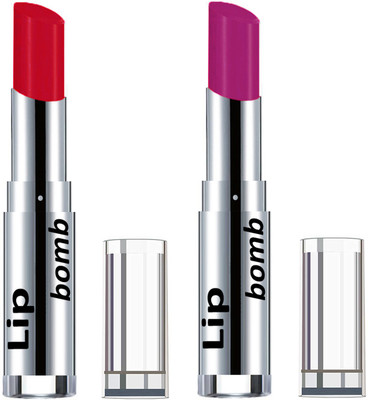 

Color Fever Creamy Matte Lipstick(Set Of 2 pcs)11-16(Red, Purple)