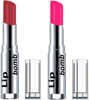 

Color Fever Creamy Matte Lipstick(Set Of 2 pcs)19-27(Brick Orange, Neon Pink)