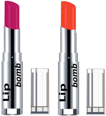 

Color Fever Creamy Matte Lipstick(Set Of 2 pcs)14-29(Pink, Neon Orange)