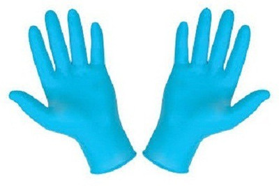 

De-Ultimate Pack Of 10 Pair Disposable waterproof Blue Color Tear Resistance Industrial Surgical Rubber Examination Gloves(Pack of 20)