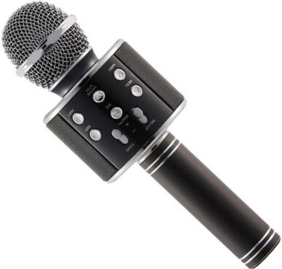 

EAGNA Portable Bluetooth Wireless Phone Microphone Karaoke Handheld Condenser Microphone with Wireless Bluetooth Speaker WS-858-10 WS-858-10(Black)