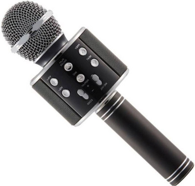 

EAGNA Portable Bluetooth Wireless Phone Microphone Karaoke Handheld Condenser Microphone with Wireless Bluetooth Speaker WS-858-05 WS-858-05(Black)