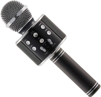 

EAGNA Portable Bluetooth Wireless Phone Microphone Karaoke Handheld Condenser Microphone with Wireless Bluetooth Speaker WS-858-01 WS-858-01(Black)