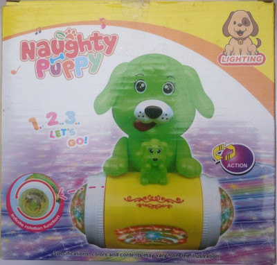 

Browner Cute Dancing Dog with music , flashing lights and 360Â° rotation (Multicolor)(Multicolor)