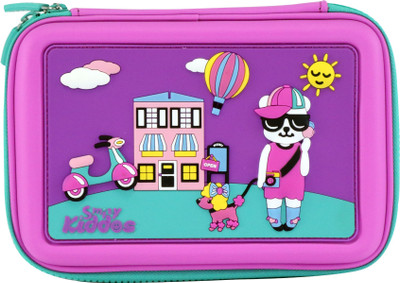 

Smily Kiddos 1 embossed Art EVA Pencil Box(Set of 1, Purple)