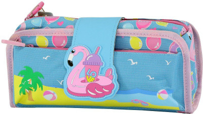 

Smily Kiddos 1 swan Art Polyester Pencil Box(Set of 1, Light Blue)