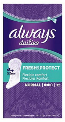 

Always Dailies Fresh And Protect Normal 30's Pantyliner