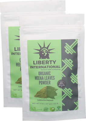 

LIBERTY INTERNATIONAL Organic Herbal Henna Precious Herb Mix Fresh Powder Hair Color For Greying Hair (2 X 227 Gm) NT48(454 g)