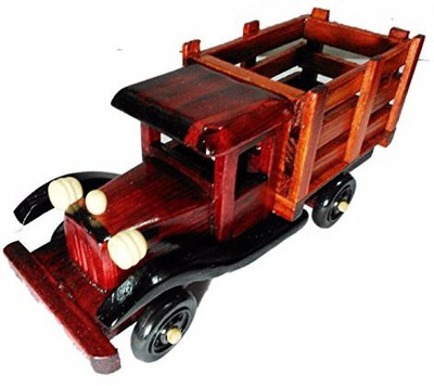 

Craftpoint Handmade Vintage Wooden Truck For Home Decor And Play(Brown)
