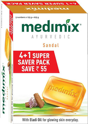 

Medimix Ayurvedic Sandal Soap (Pack of 5)(625 g, Pack of 5)