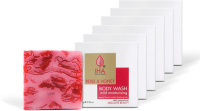 

IHA Rose & Honey Mild Moisturising Body Wash Soap, For Sensitive Skin (Pack of 6)(100 g, Pack of 6)