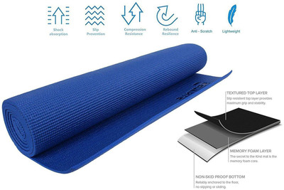 

M.R.D. 100% EVA Quality ECO FRIENDLY Exercise & Gym Blue 8 mm Yoga Mat