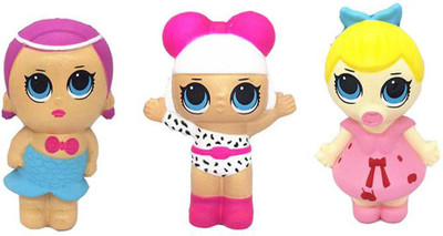 

AncientKart LOL Surprise Kawaii Scented Soft Slow Rising Squishy & Squishies (set of 3) - 15 cm(Multicolor)