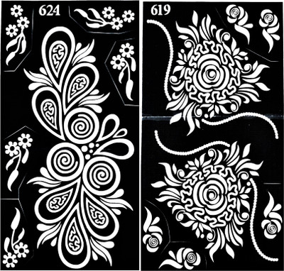 

ARR Henna Stencils HS 619 & 624(HENNA ARABIC DESIGN)