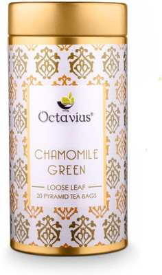 Octavius Smooth & Calming Chamomile Green Tea Bags(20 Bags, Tin)