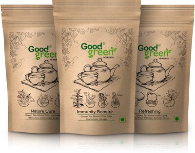 Good Green Assam Green Tea - 100 GR _pack 3 Cinnamon Green Tea(100 g, Pouch)