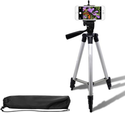 

SpadeAces Tripod 3110 Adjustable Portable Lightweight Camera Stand TK-0018 Tripod Kit(Black, Silver, Supports Up to 1500 g)