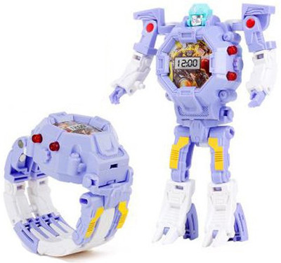 

Kiditos Deformation Transforming Robot Toy Convert To Kids Digital Watch(Purple)