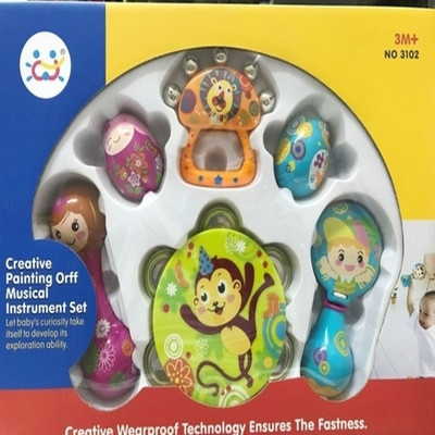 

AS.TOYS Huile Creative Painting Orff Musical Instrument Set (Multicolor) Rattle(Multicolor)