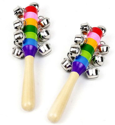 

Aafiya handicrafts Wooden Rainbow jingal bell baby Rattle Child Musical Toy Rattle(Multicolor)