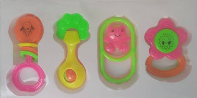 

Shopjamke Jhunjhuna New Born Toys Set Of 4 Pcs Rattle (Multicolor) Rattle(Multicolor)